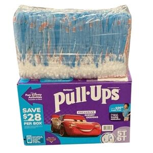 New 42 count Huggies Pull Ups Disney Cars sz 5T 6T boys
